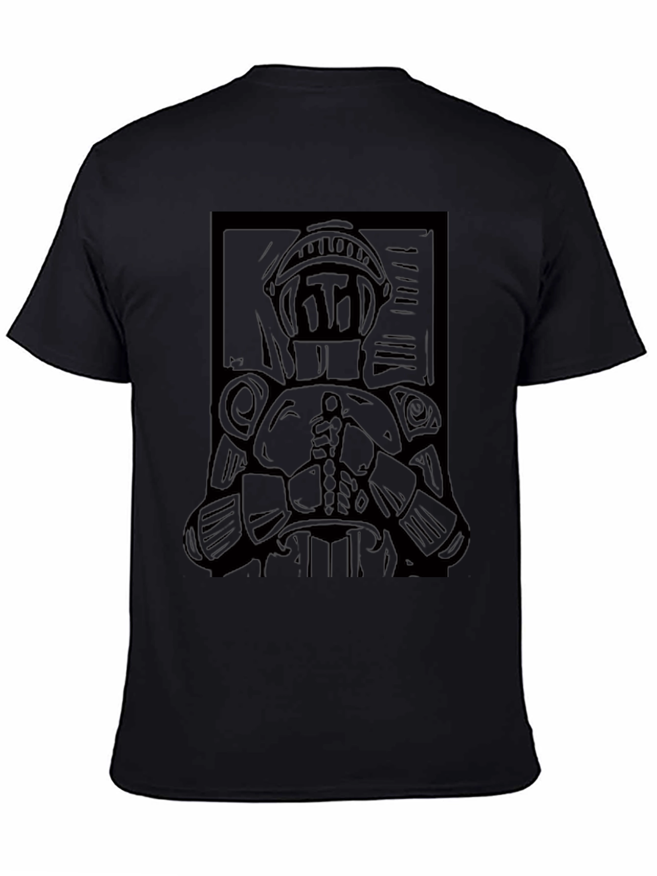 Knight Graphic Black T-Shirt - Medieval Style