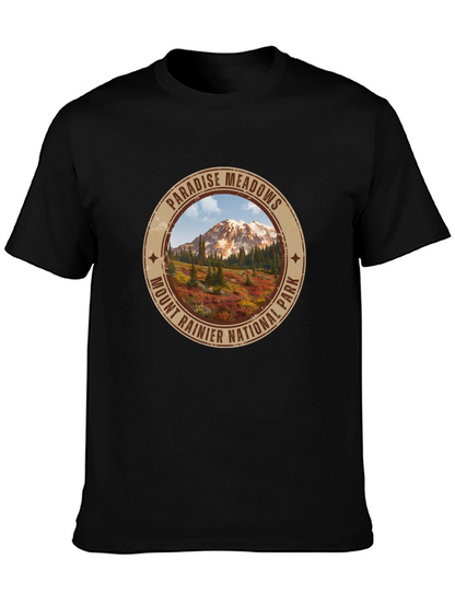 Paradise Meadows Mount Rainier T-Shirt