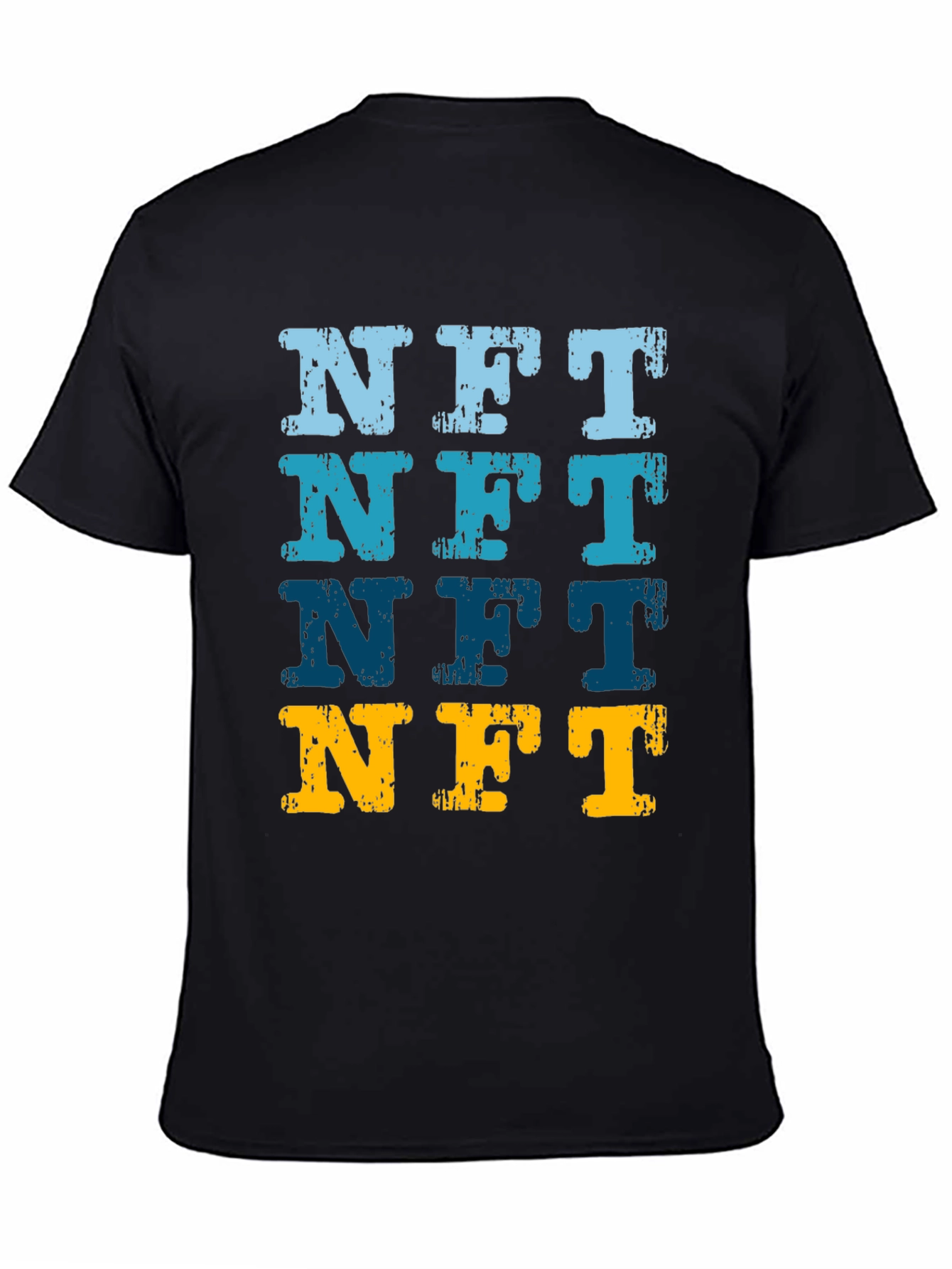 NFT Distressed Graphic Tee - Crypto Art