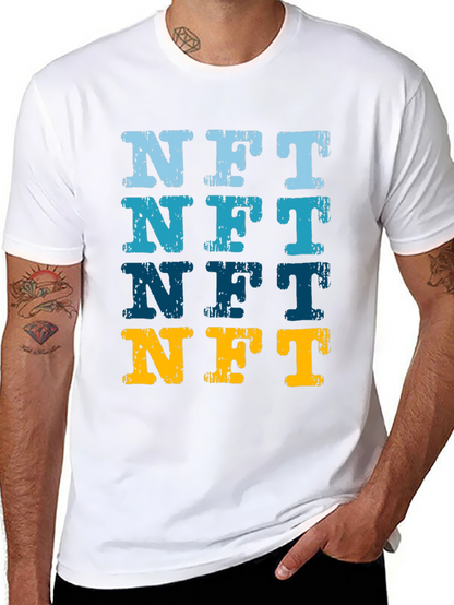 NFT Distressed Graphic Tee - Crypto Art
