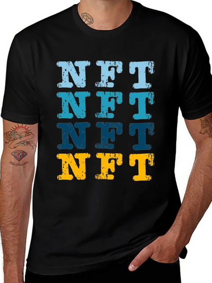 NFT Distressed Graphic Tee - Crypto Art