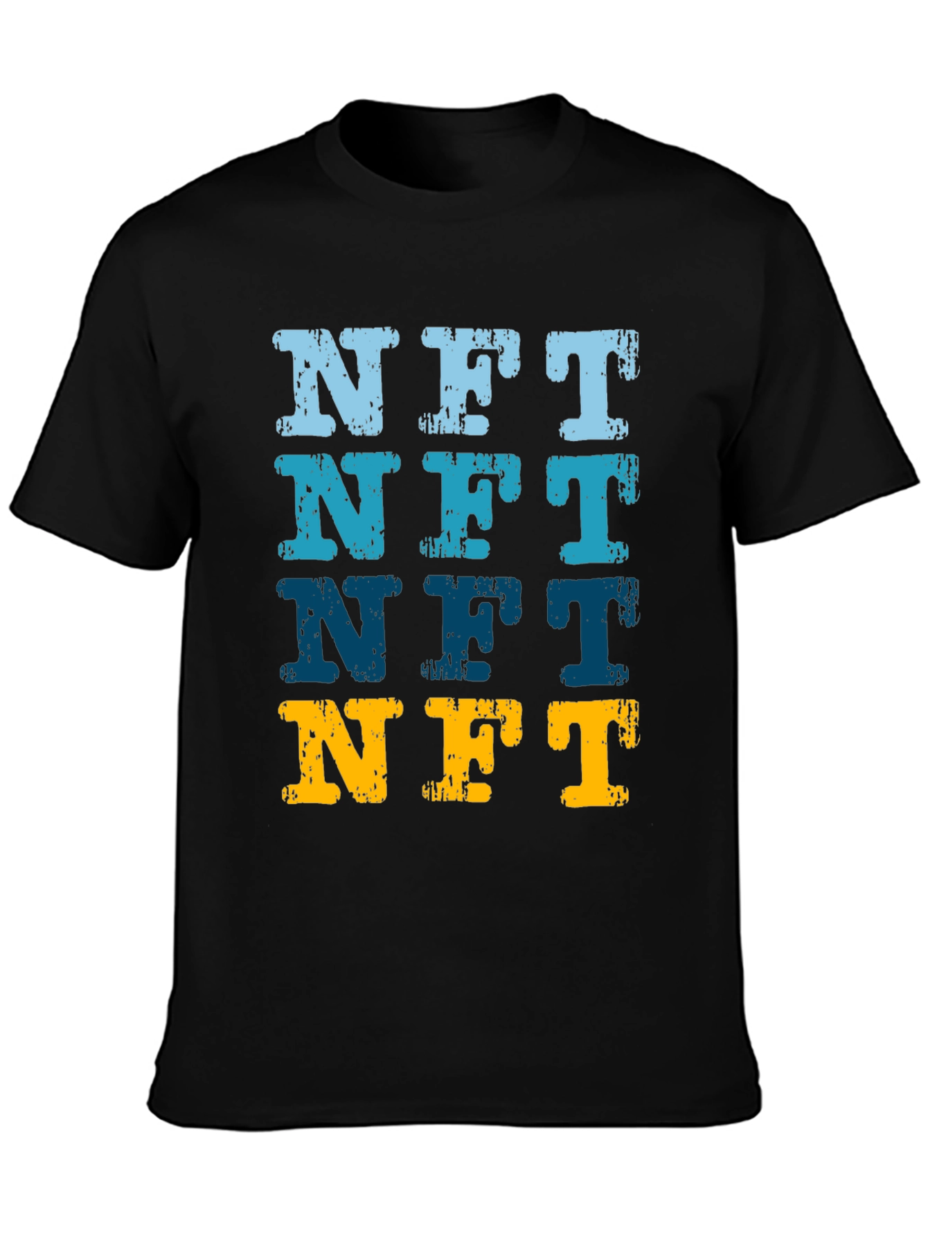NFT Distressed Graphic Tee - Crypto Art