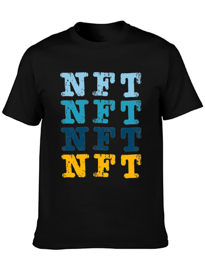 NFT Distressed Graphic Tee - Crypto Art