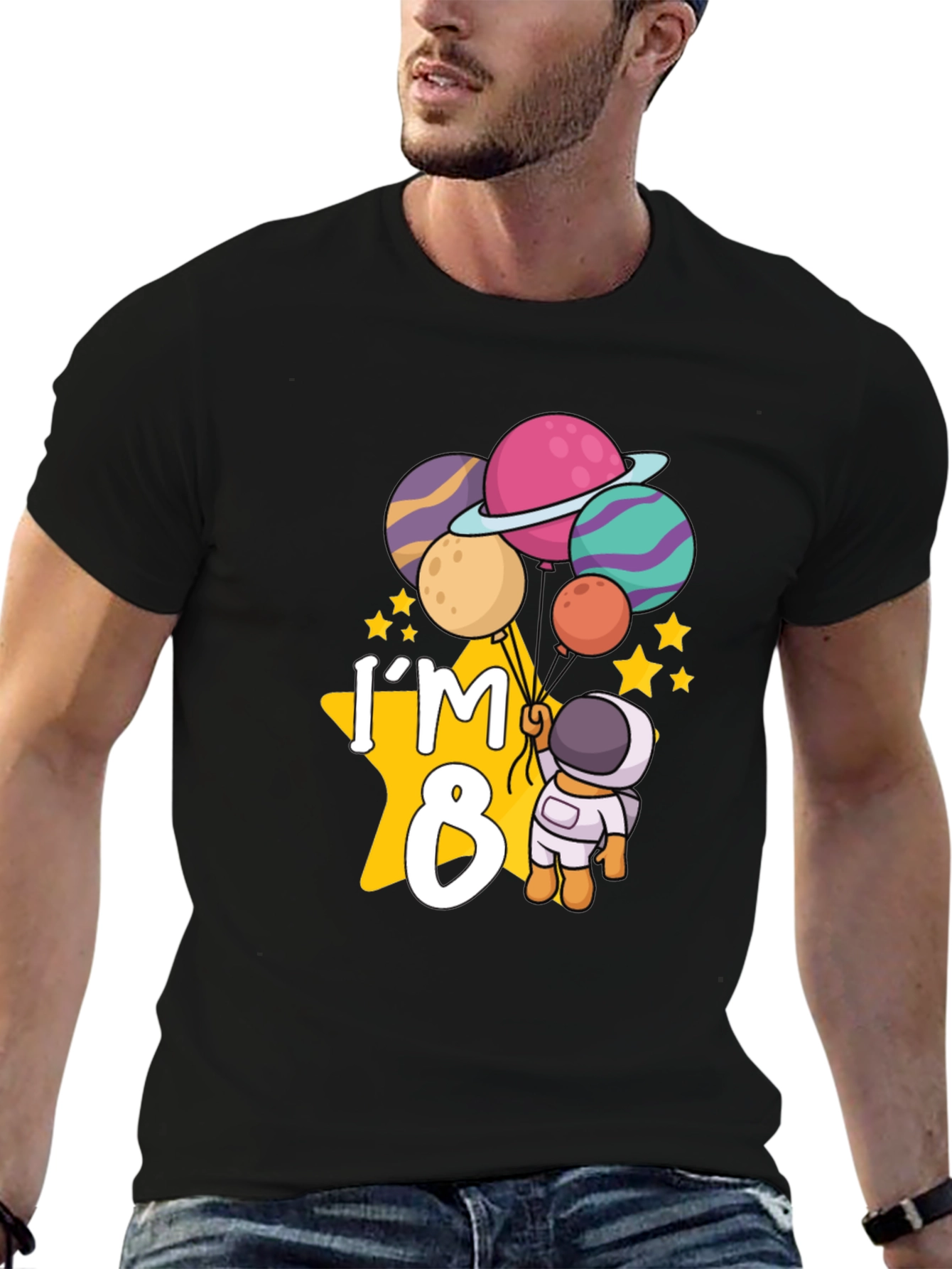 Im 8 Birthday Astronaut T-Shirt