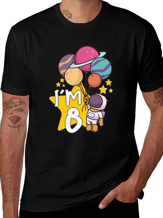 Im 8 Birthday Astronaut T-Shirt