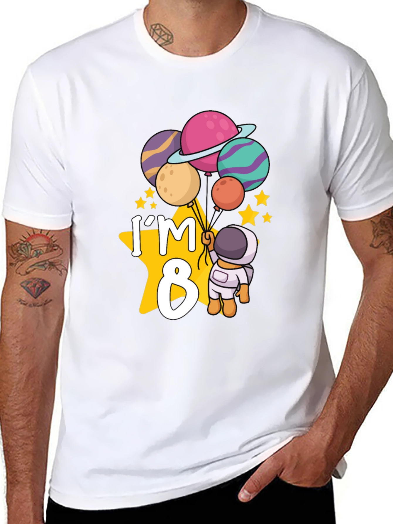 Im 8 Birthday Astronaut T-Shirt