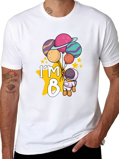 Im 8 Birthday Astronaut T-Shirt