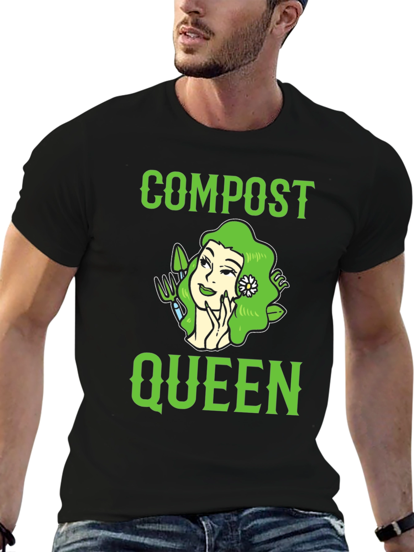 Compost Queen Graphic T-Shirt - Gardening Tee