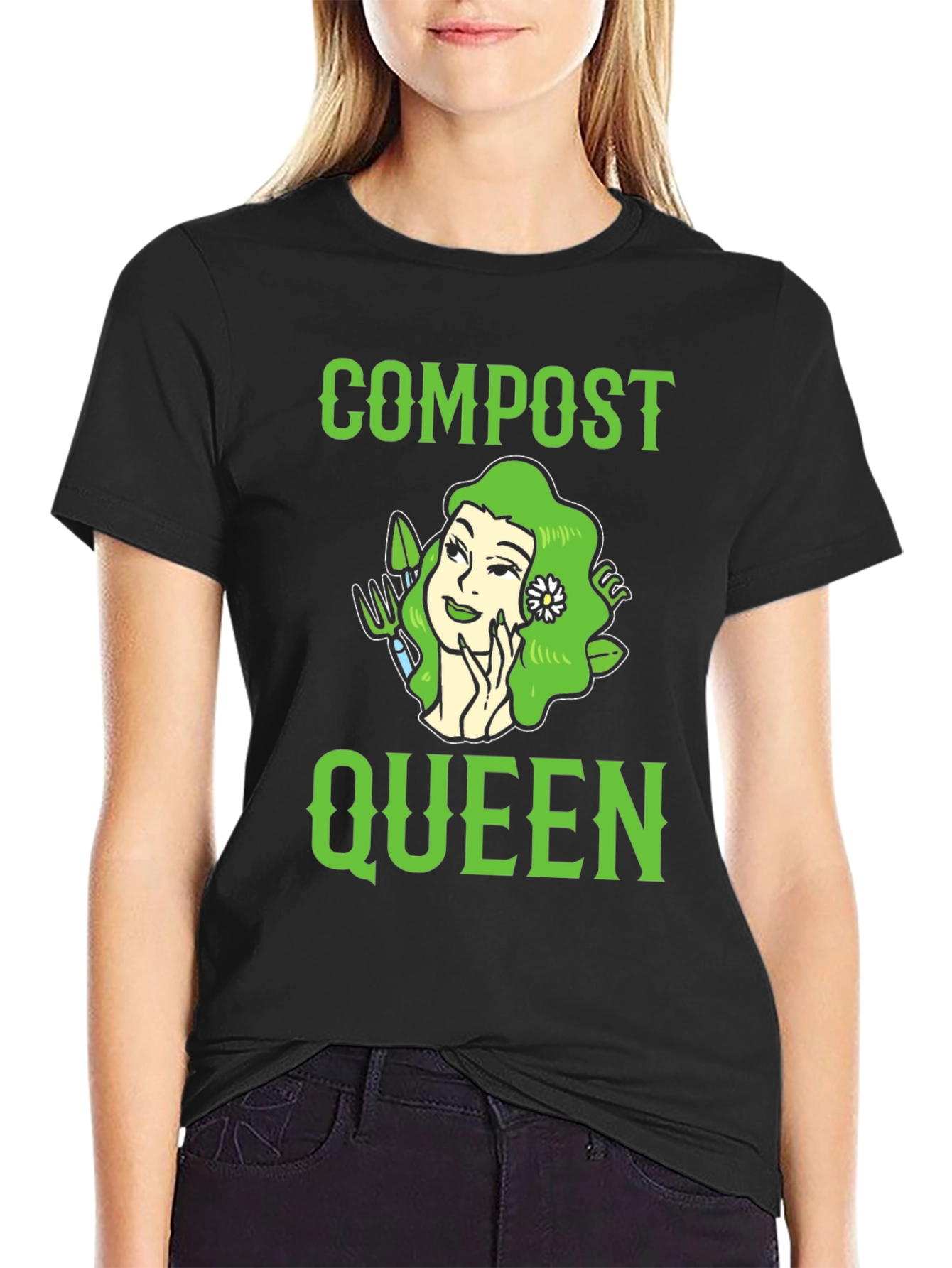 Compost Queen Graphic T-Shirt - Gardening Tee