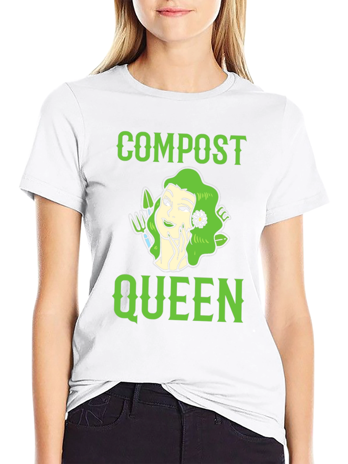 Compost Queen Graphic T-Shirt - Gardening Tee