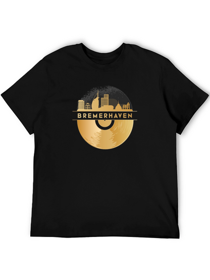 Bremerhaven Skyline Vinyl Record Graphic Tee