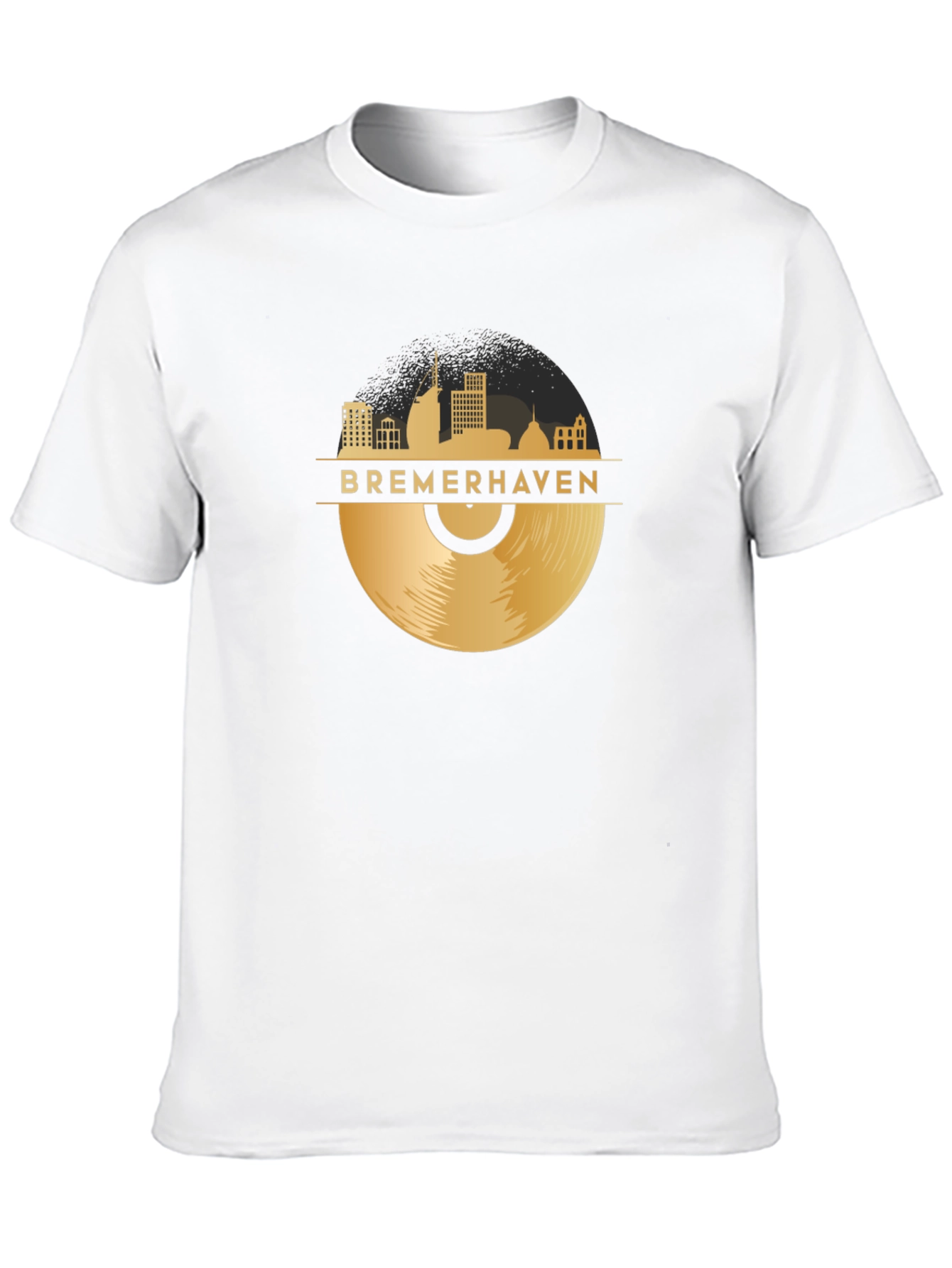 Bremerhaven Skyline Vinyl Record Graphic Tee