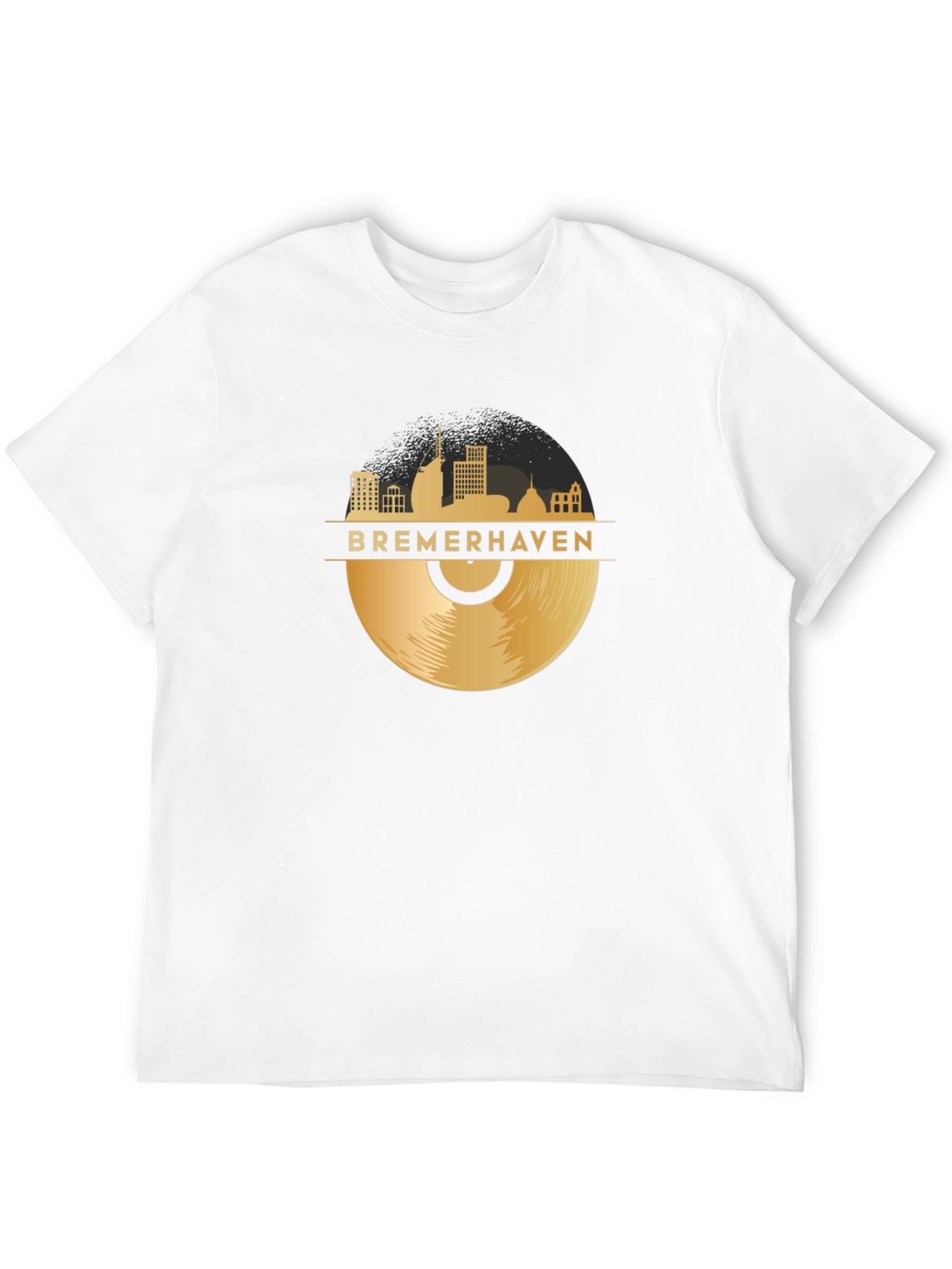 Bremerhaven Skyline Vinyl Record Graphic Tee
