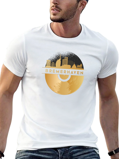 Bremerhaven Skyline Vinyl Record Graphic Tee