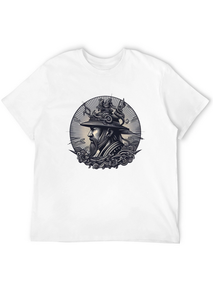 Samurai Graphic Print Black T-Shirt