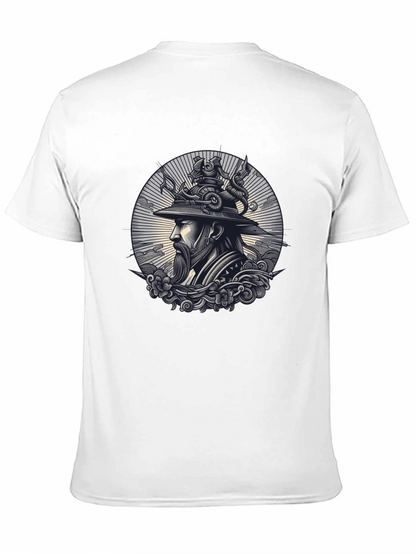 Samurai Graphic Print Black T-Shirt