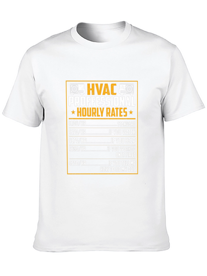 HVAC Pro Hourly Rates Black T-Shirt
