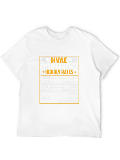 HVAC Pro Hourly Rates Black T-Shirt