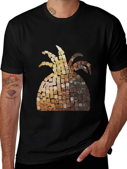 Mosaic Pineapple Graphic Tee - Black