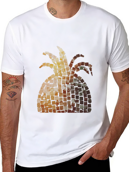 Mosaic Pineapple Graphic Tee - Black