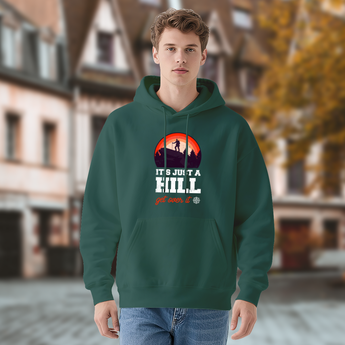 Trendy Hooded Sweatshirt - Hiking Adventure