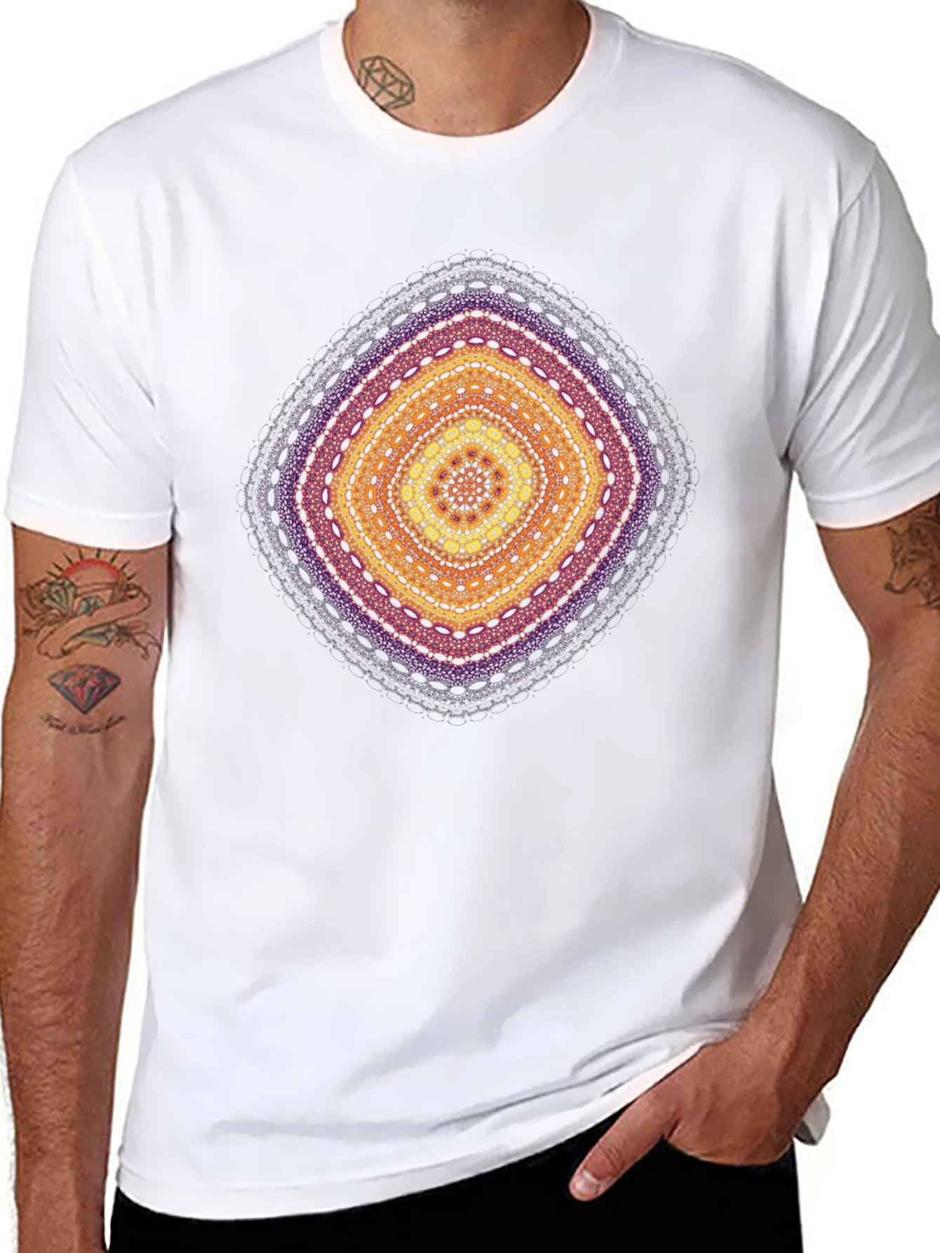 Geometric Mandala Print T-Shirt