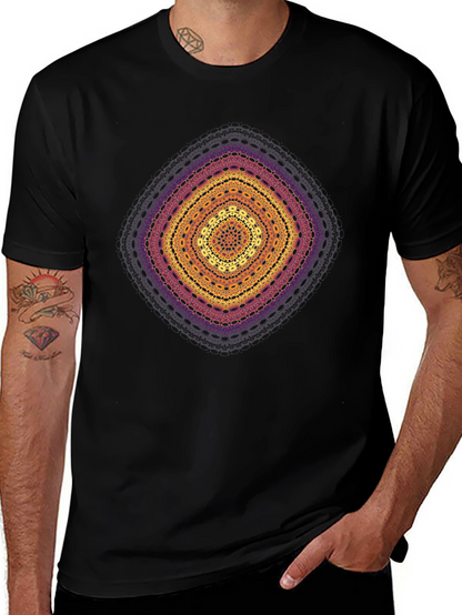 Geometric Mandala Print T-Shirt