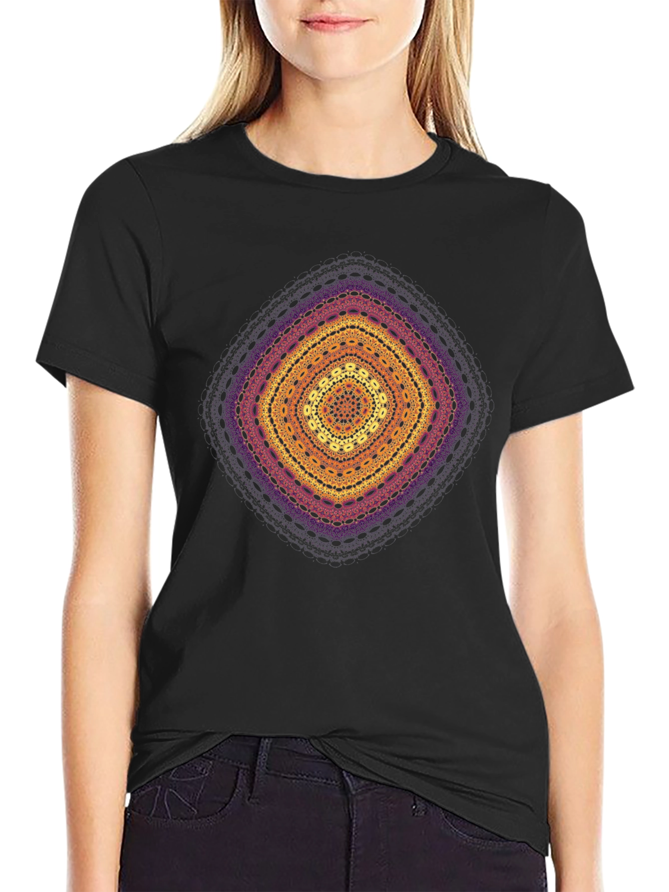 Geometric Mandala Print T-Shirt