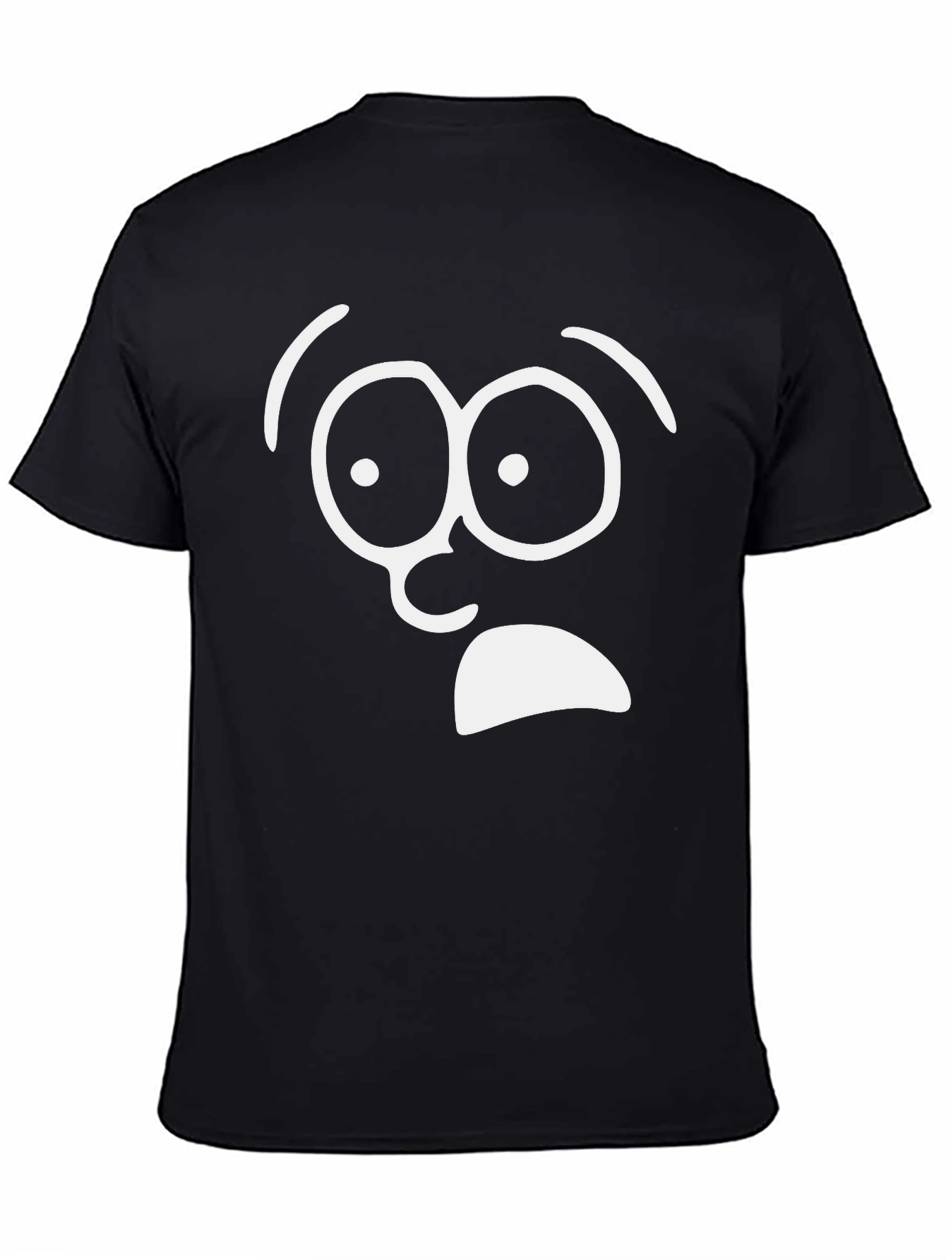 Shocked Face Graphic T-Shirt - Black Cotton Tee