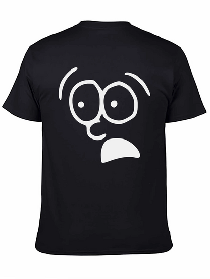 Shocked Face Graphic T-Shirt - Black Cotton Tee