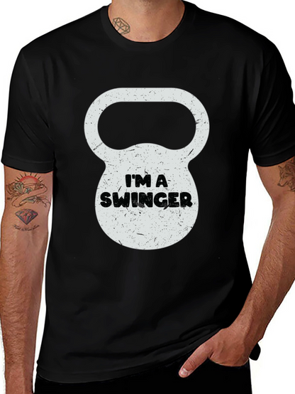 Im a Swinger Kettlebell Graphic Tee - Black