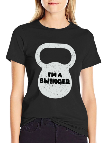 Im a Swinger Kettlebell Graphic Tee - Black