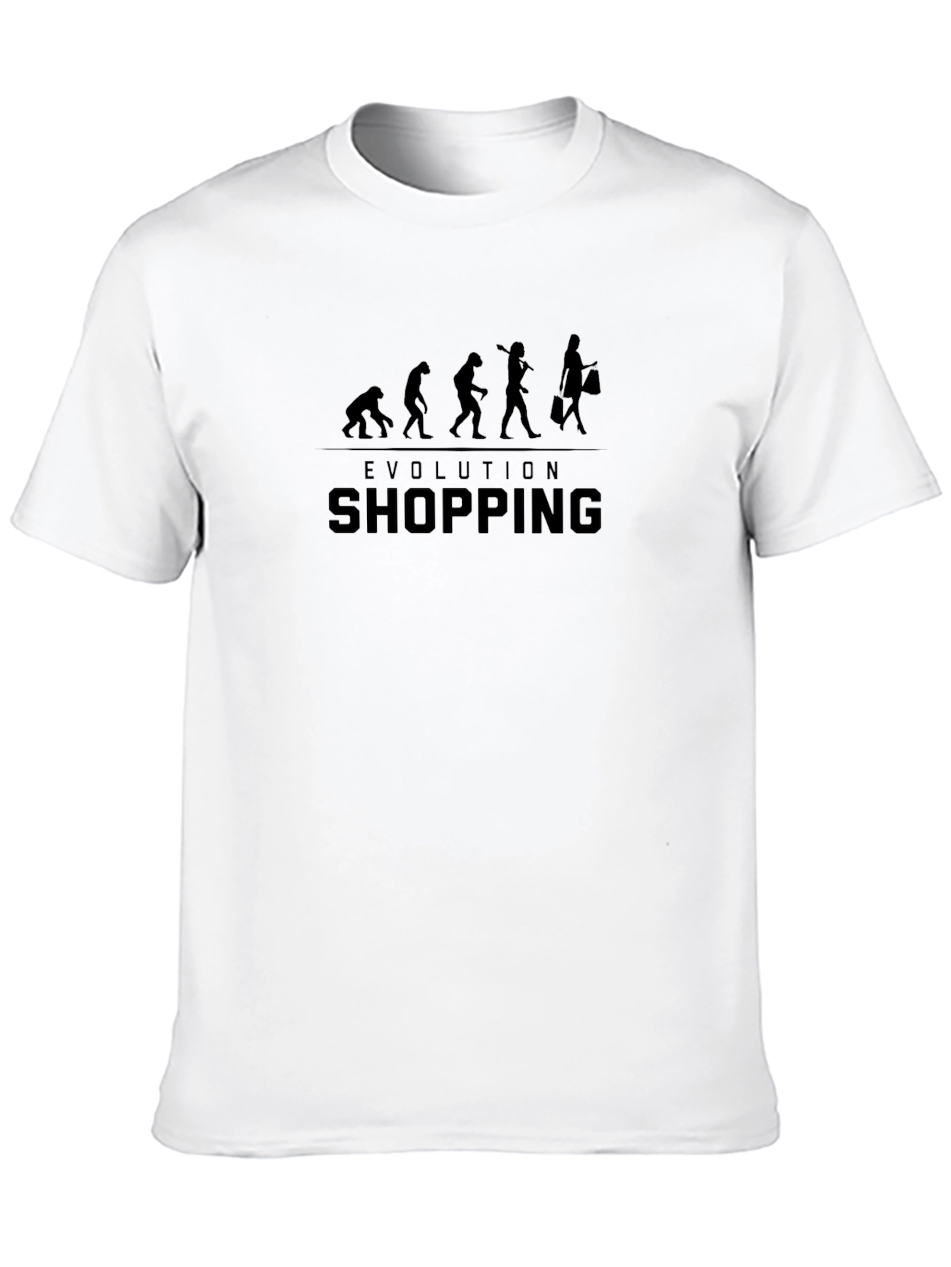 Evolution of Shopping Black T-Shirt