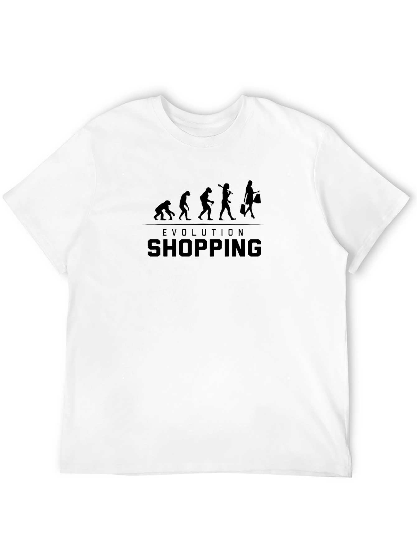 Evolution of Shopping Black T-Shirt