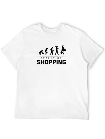 Evolution of Shopping Black T-Shirt