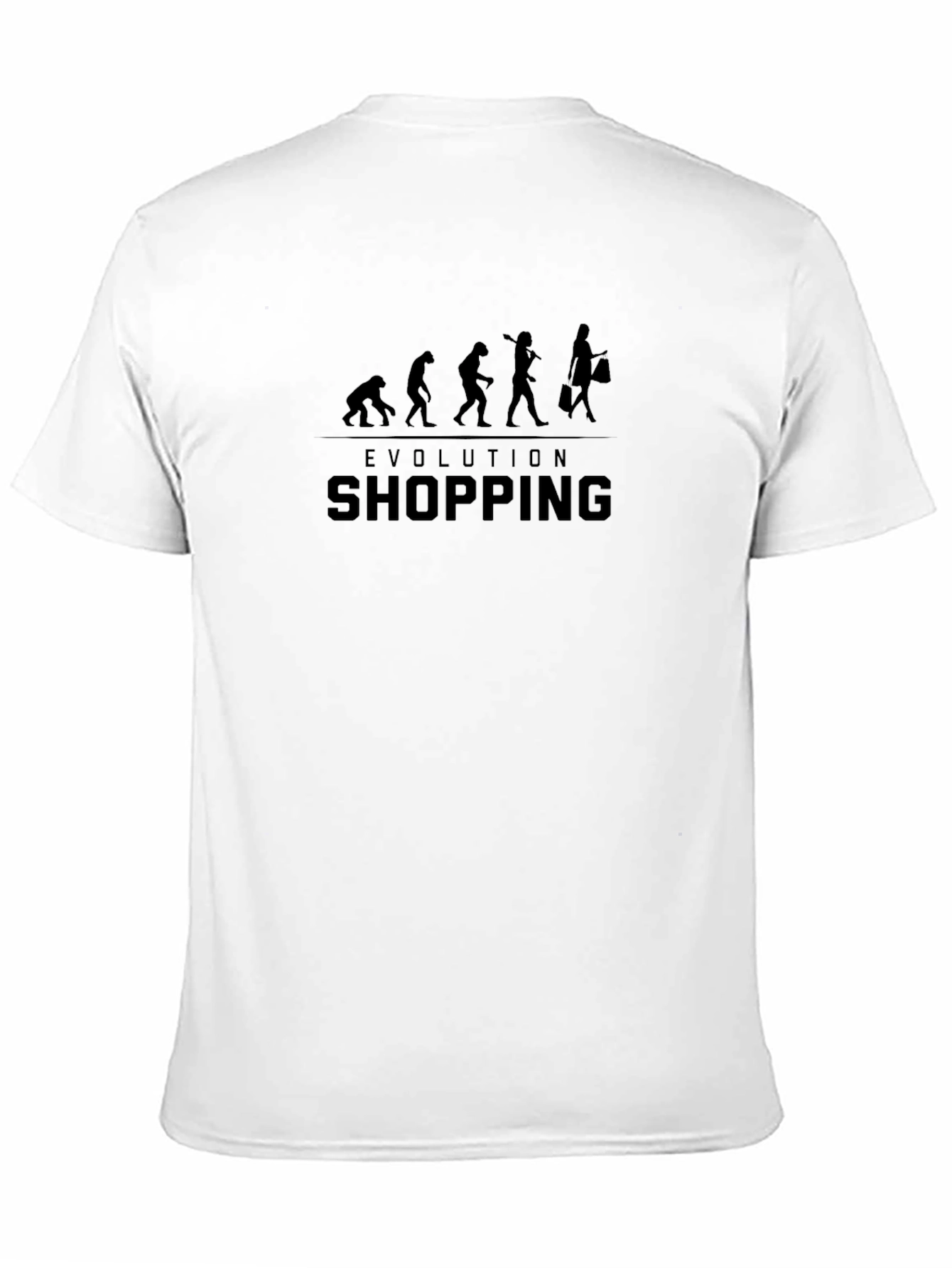 Evolution of Shopping Black T-Shirt