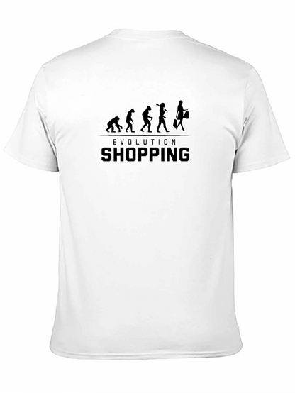 Evolution of Shopping Black T-Shirt