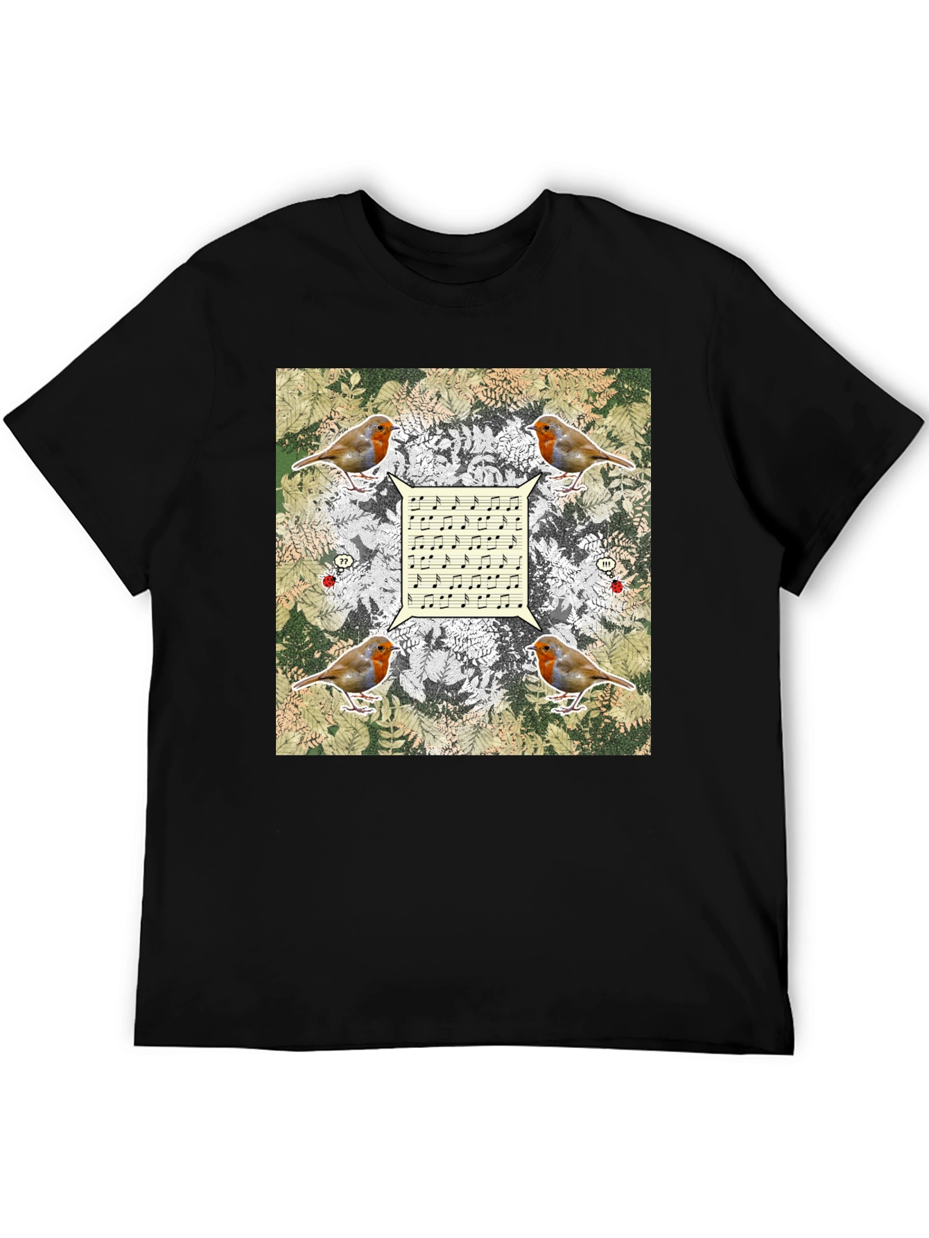 Robin Music Notes T-Shirt