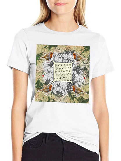 Robin Music Notes T-Shirt