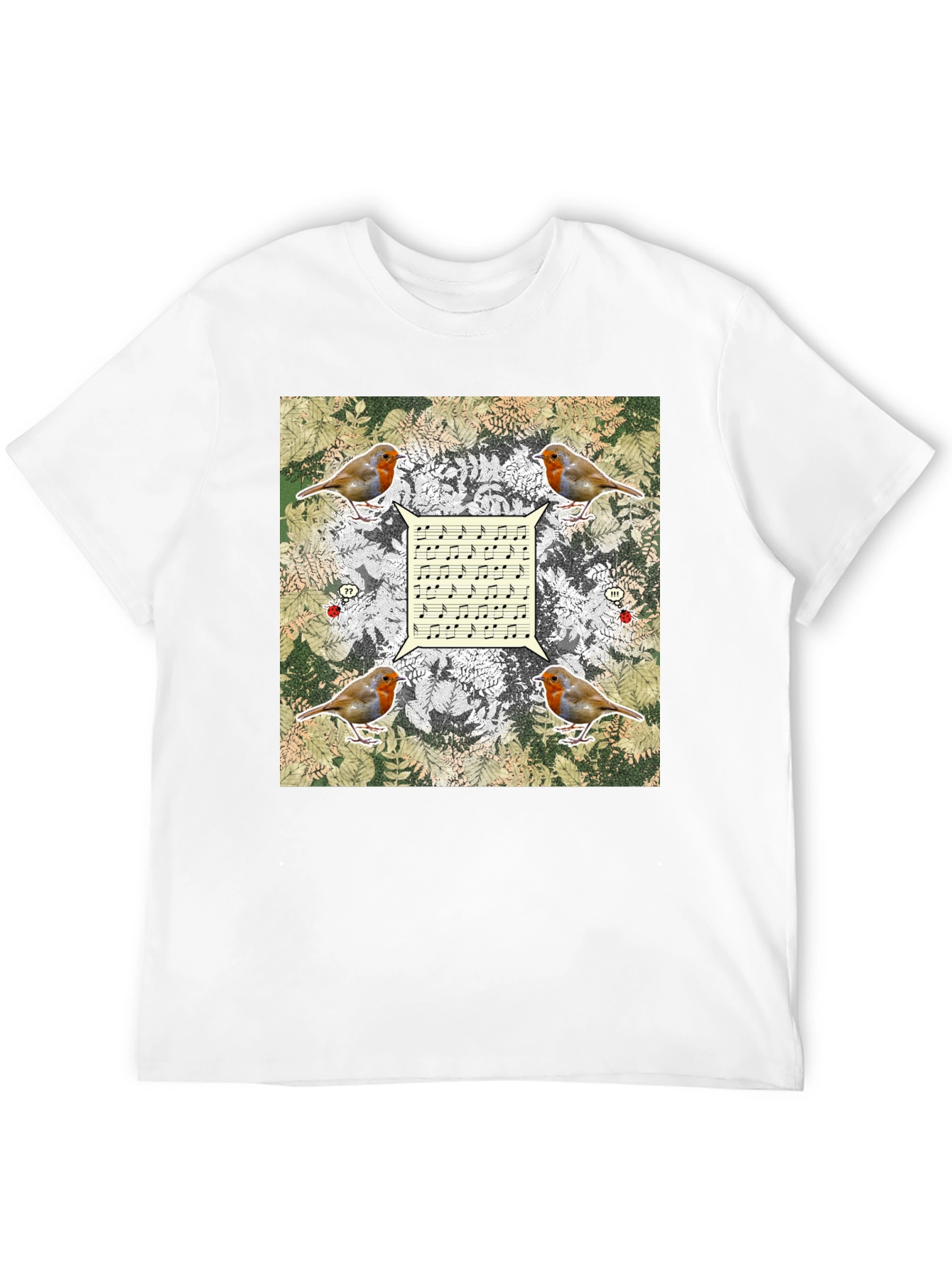 Robin Music Notes T-Shirt
