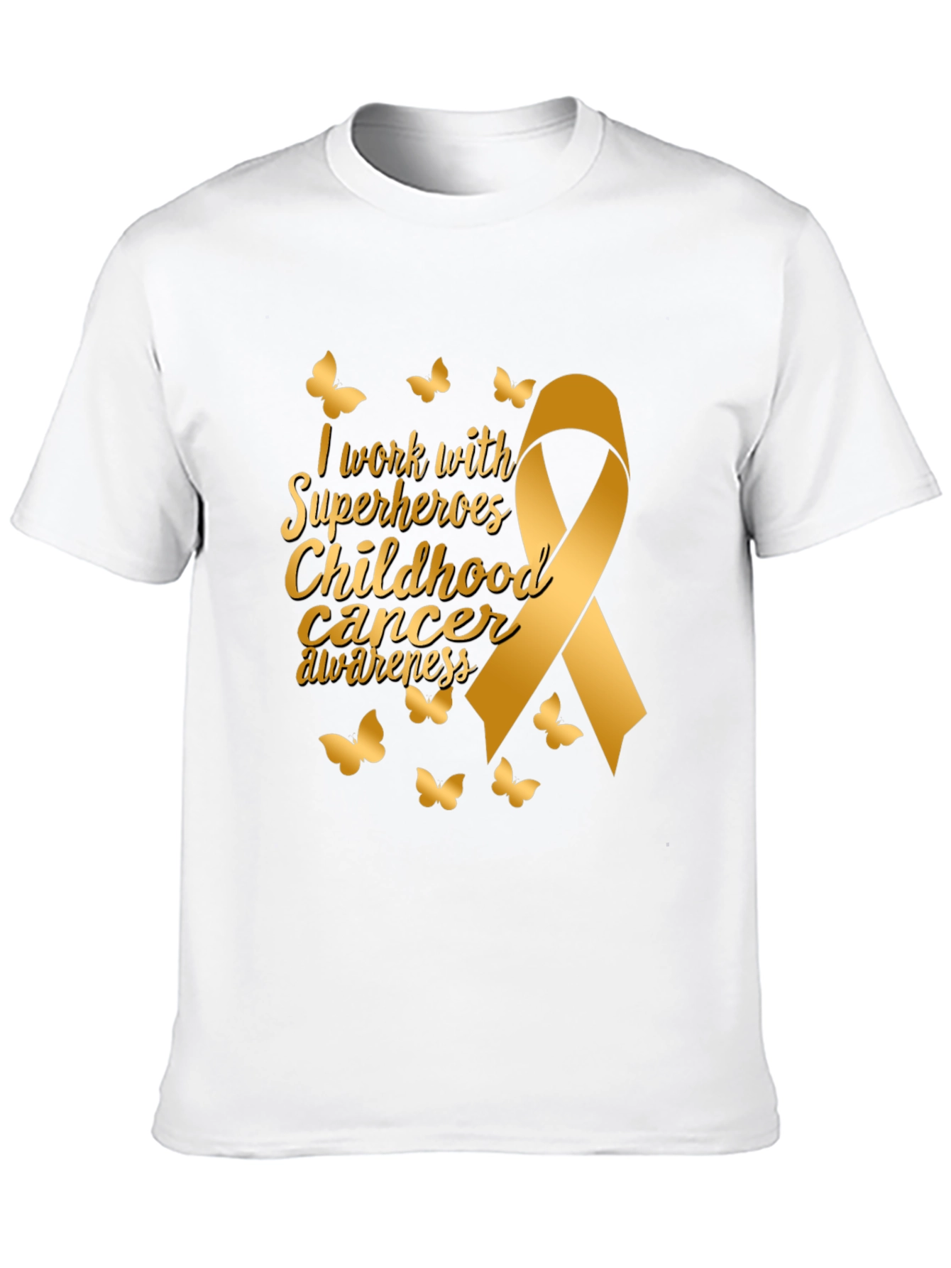 Childhood Cancer Awareness Ribbon Butterfly T-Shirt