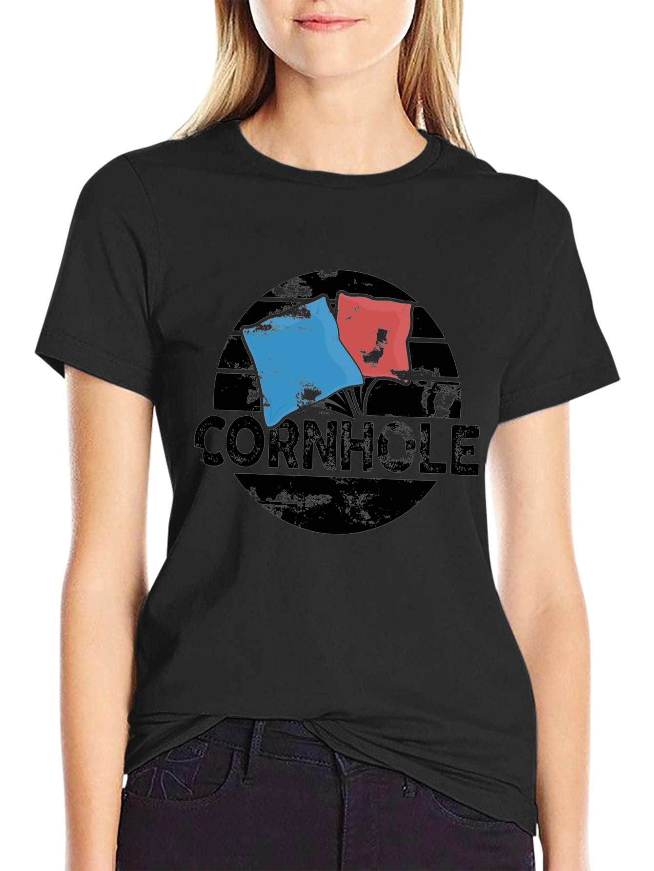 Cornhole Flags Graphic T-Shirt