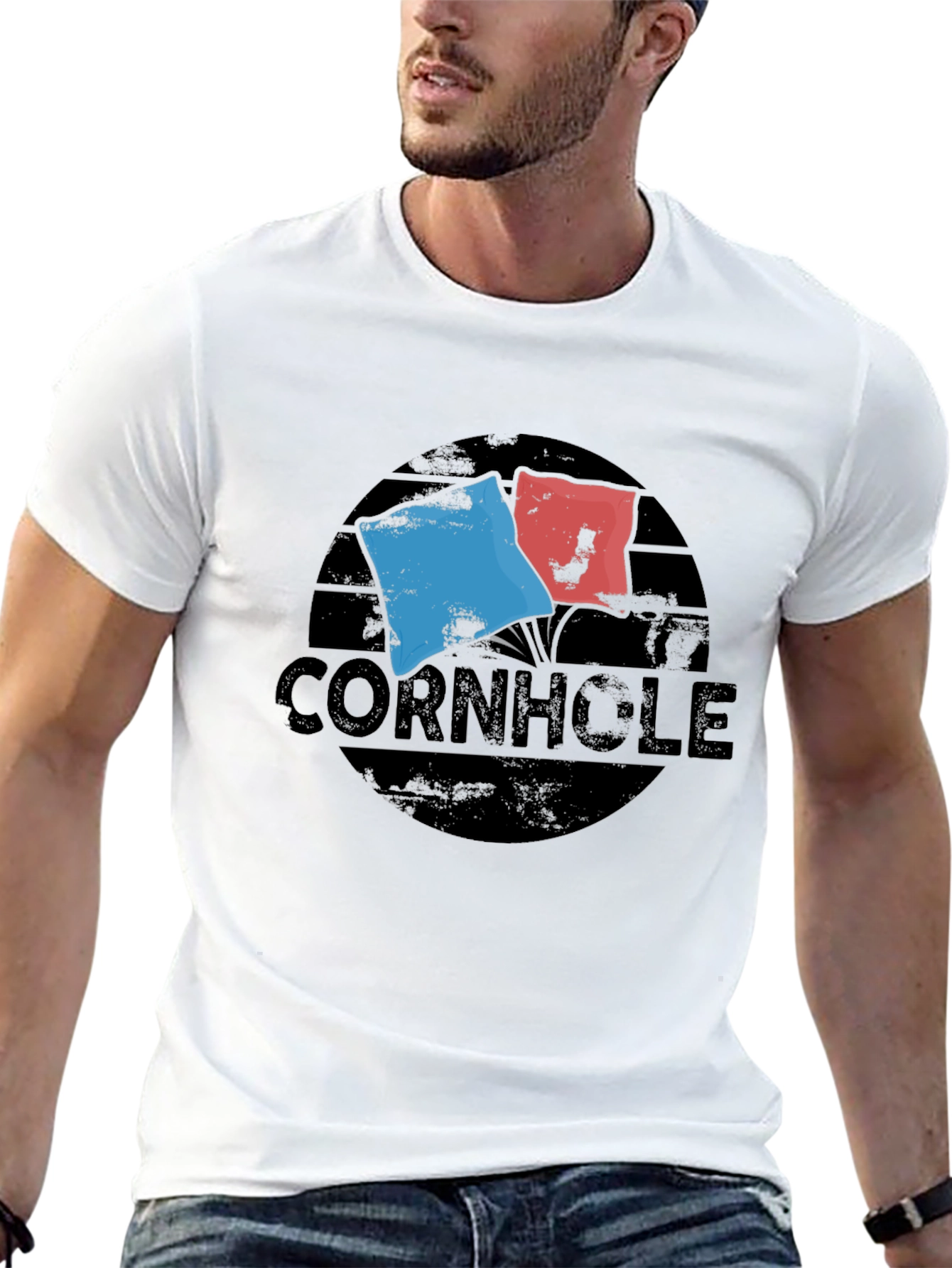 Cornhole Flags Graphic T-Shirt