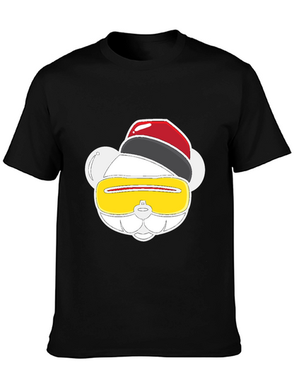 Funky Graphic Tee - Party Animal Bear Design