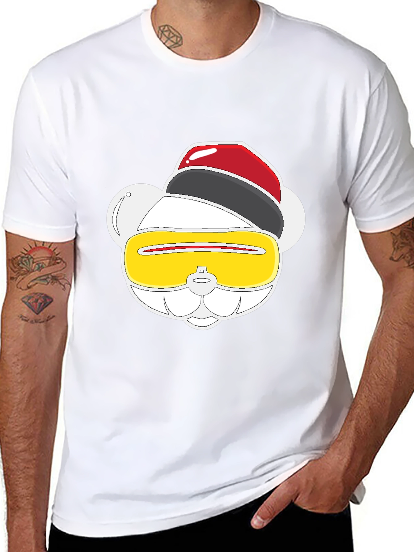 Funky Graphic Tee - Party Animal Bear Design