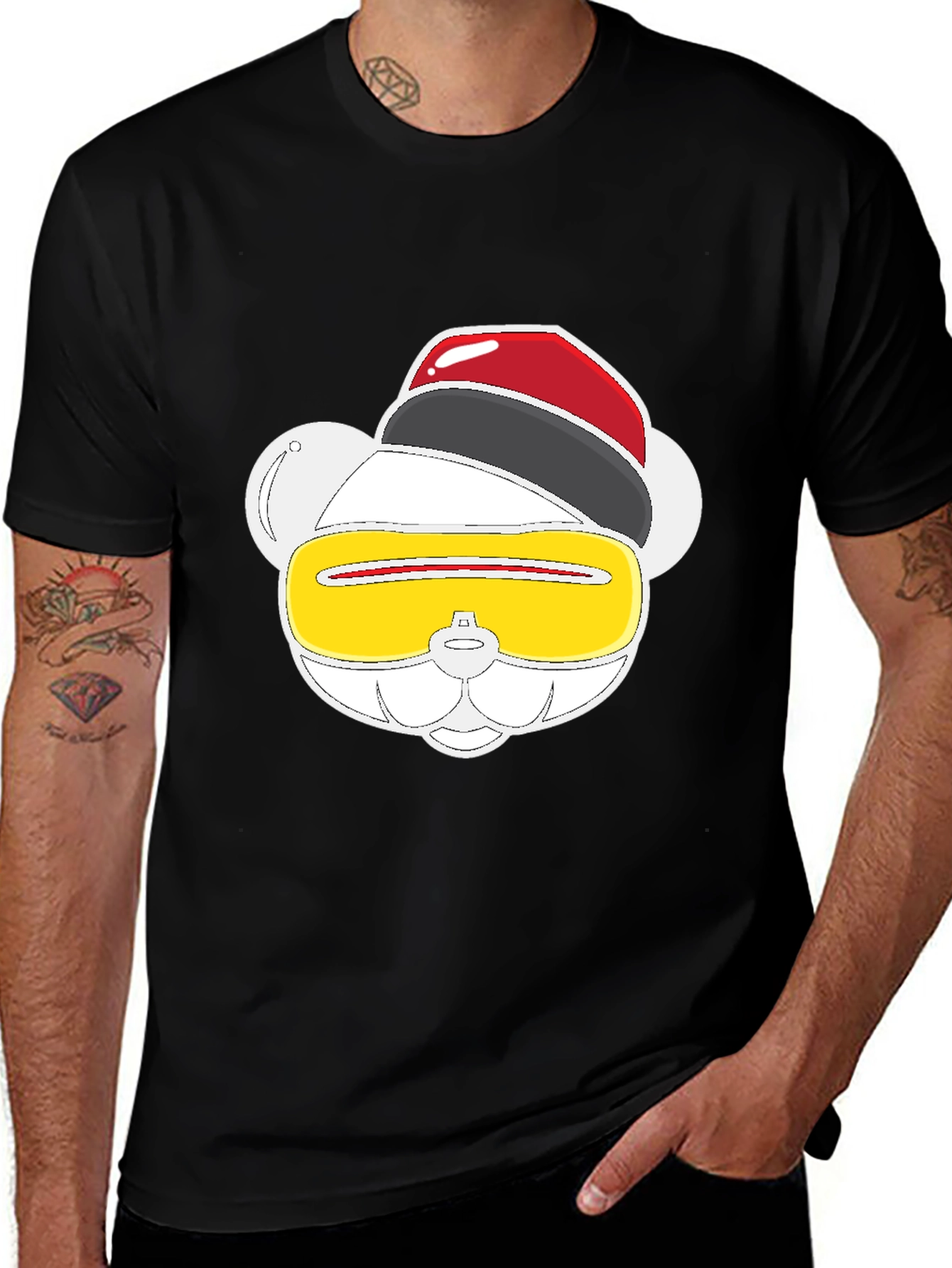Funky Graphic Tee - Party Animal Bear Design