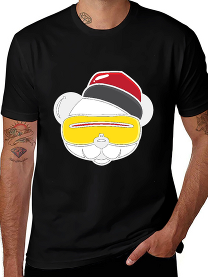 Funky Graphic Tee - Party Animal Bear Design