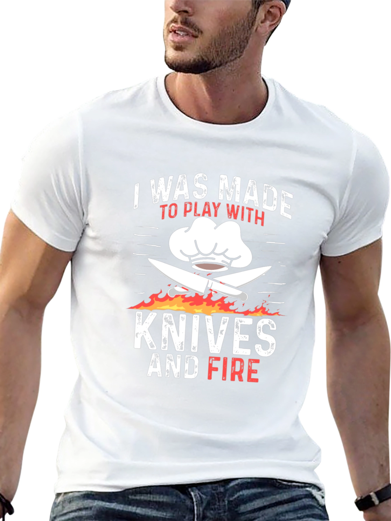 Chef Knives and Fire Graphic T-Shirt