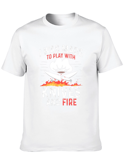 Chef Knives and Fire Graphic T-Shirt