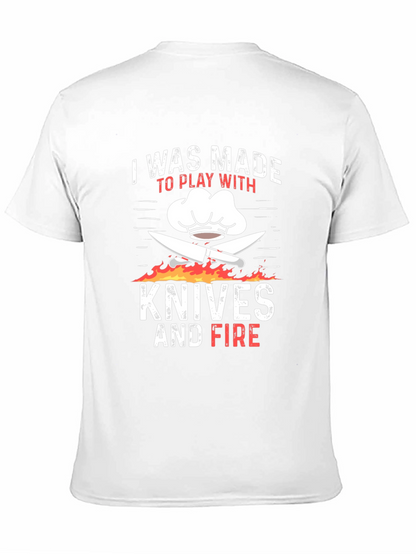 Chef Knives and Fire Graphic T-Shirt